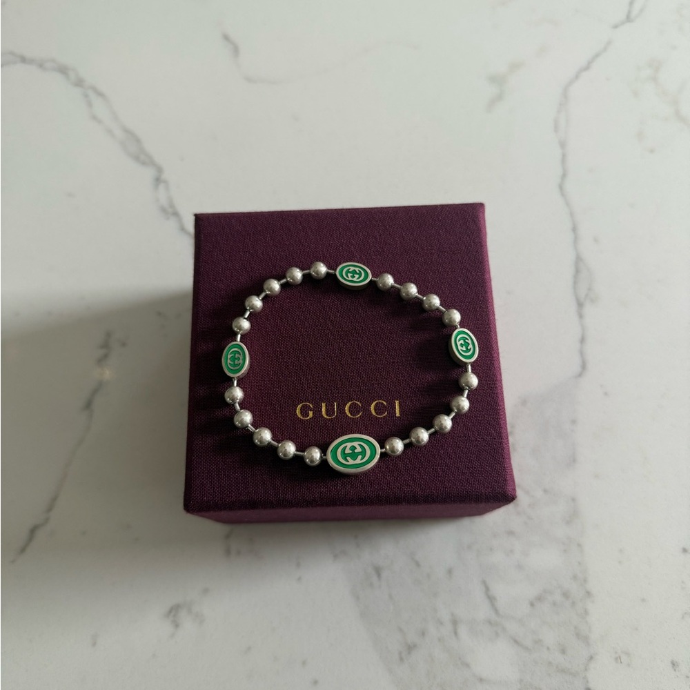🚨SOLD🚨Gucci Silver Beaded Bracelet